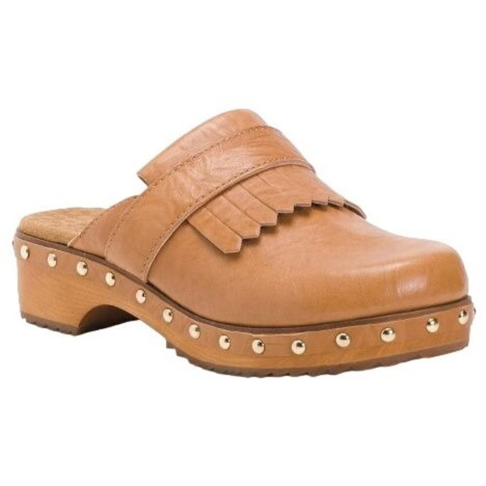 KELSI DAGGER Leather Hobby Studded Clogs Women Size 5.5